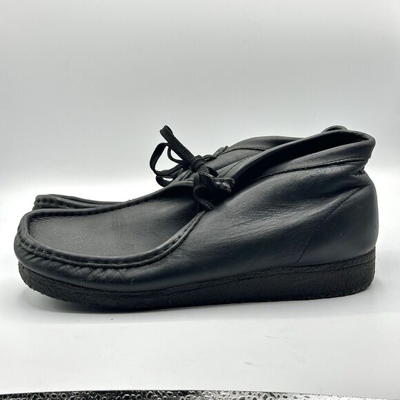 Clarks Originals Wallabees Black Leather Lace Up Shoes Men\'s Size 10.5 main image 12